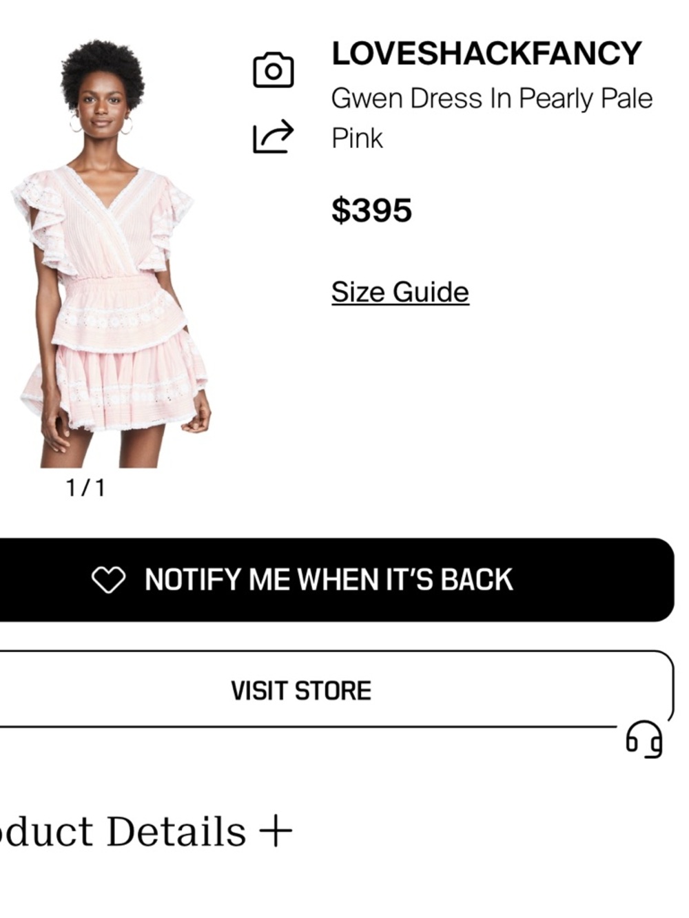 LoveShackFancy Pearly Pale Pink Ruffled Mini Dress - Picture 3 of 5